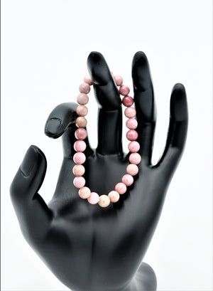 Rhodonite Stone Bracelet (6mm beads)