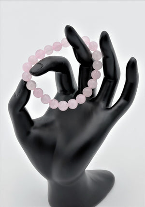 Bracelet Quartz Rose (Perles 8mm)