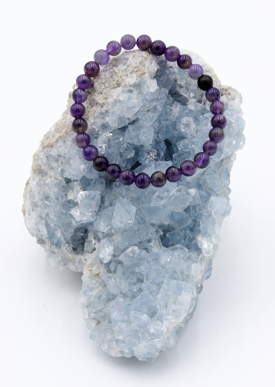 Amethyst Stone Bracelet (6mm Beads)