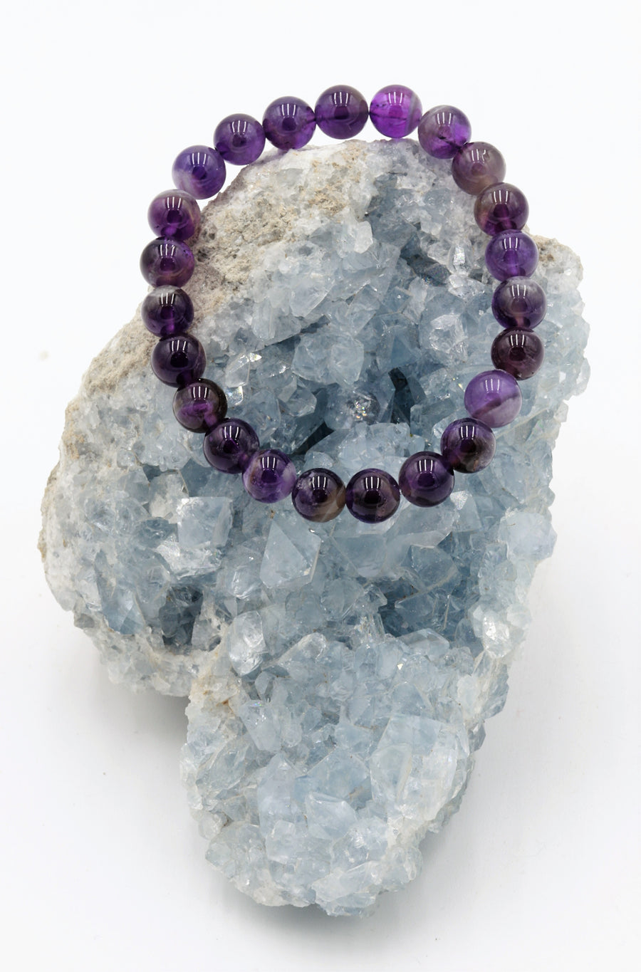 Amethyst Stone Bracelet (8mm Beads)