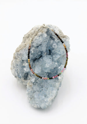 Tourmaline Stone Bracelet (Mixed Colors Beads)