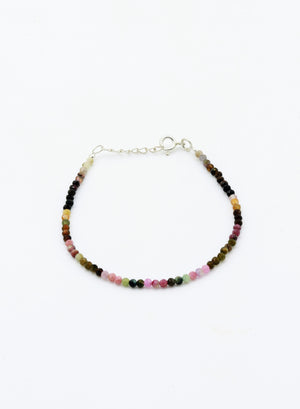 Tourmaline Stone Bracelet (Mixed Colors Beads)