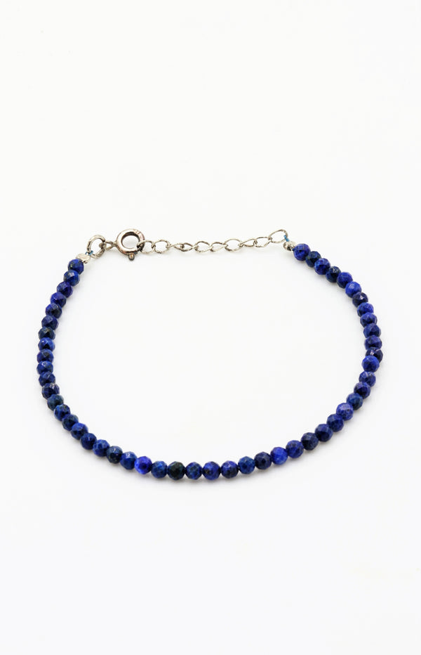 Bracelet Pierre Lapis Lazuli (Perles à Facettes)