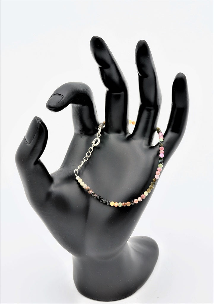 Bracelet Pierre Tourmaline (perles de couleurs mélangées)