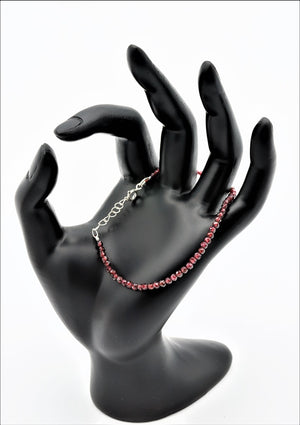 Garnet Stone Bracelet (Faceted Beads)