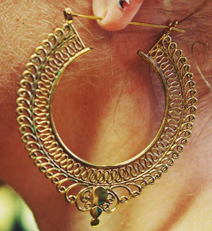 Brass earrings - Oz Importations