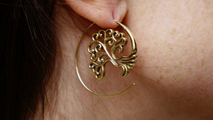 Boucles d'oreilles spirales en laiton - Oz Importations