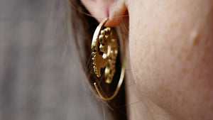 Brass spiral earrings - Oz Importations